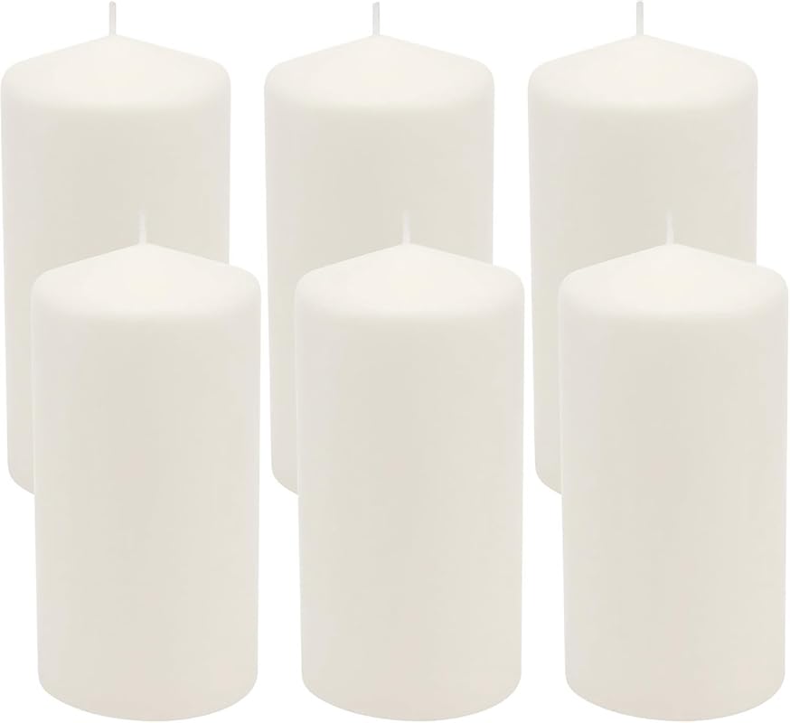 Stonebriar 3x6 White Pillar Candles