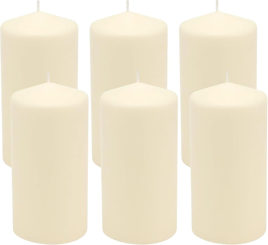 Stonebriar 3x6 Ivory Pillar Candles