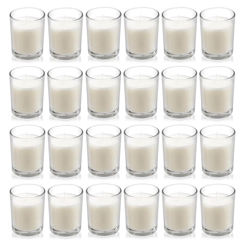 Housecret Glass Filled Votive Candles