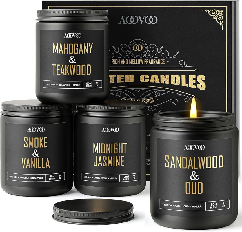 AOOVOO Men’s Scented Candle Pack