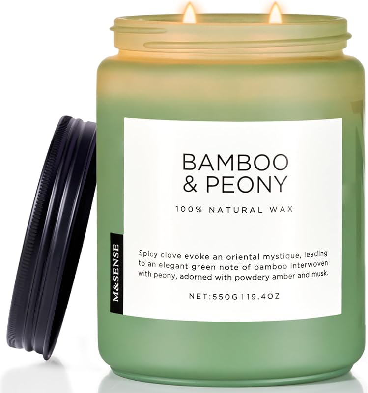 M&SENSE Bamboo Peony Soy Candle