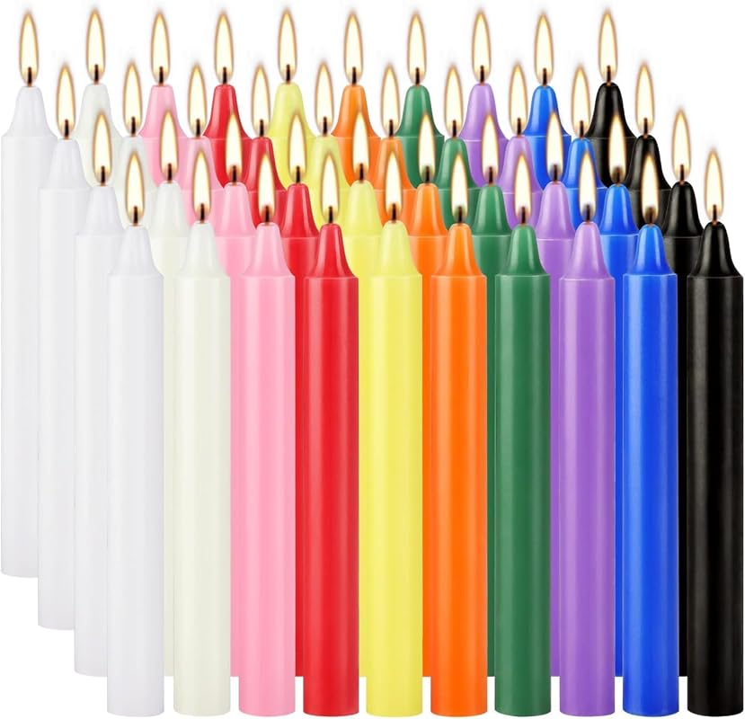 YOROXRG 40 Pack Multi-Colored Spell Candles