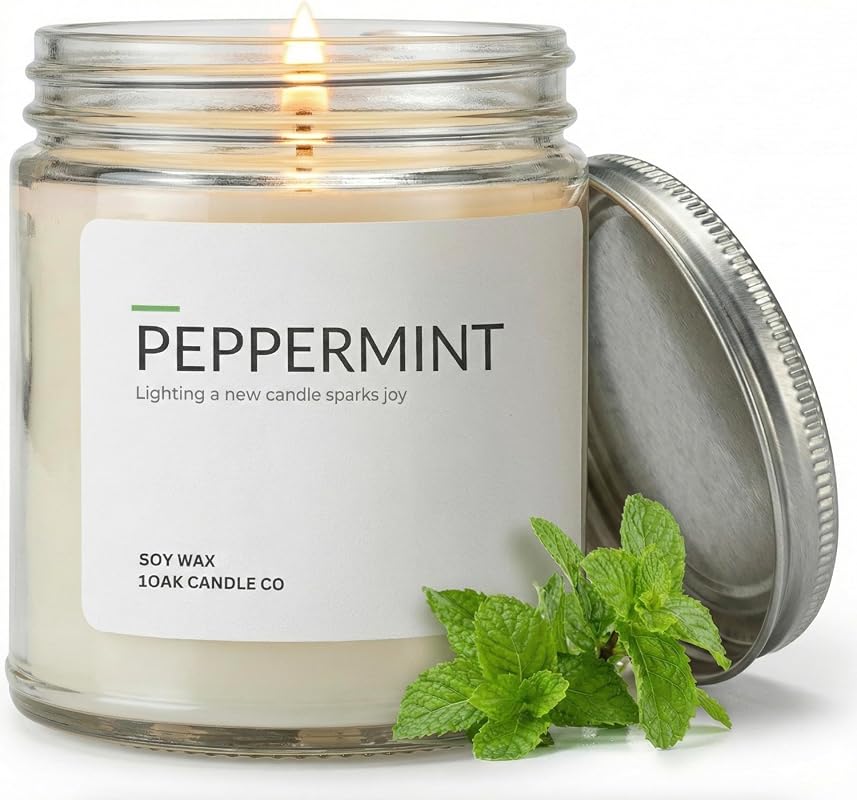 1OAK Peppermint Scented Soy Candle